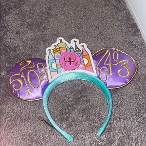 Loungefly Purple and Teal Castle Mouse Ears Headband